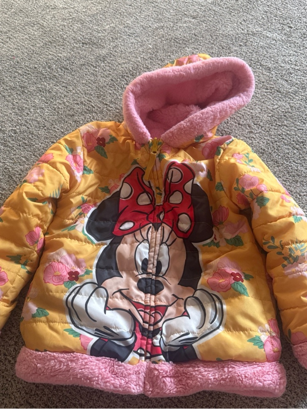 Disney Yellow & Pink Minnie Mouse reversible Jacket